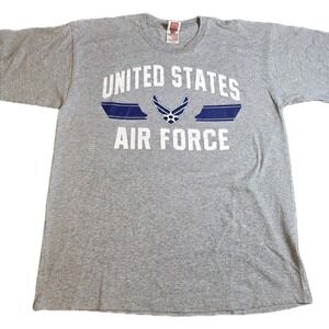United States Air Force Shirt Mens L Bayside Military Graphic Tee Made in USA
